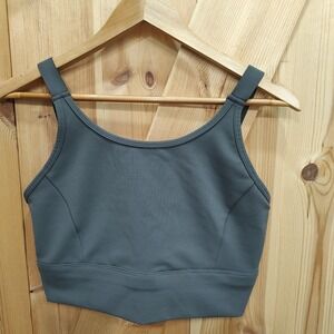 Calia Women's Gray Sports Bra Sz Medium Athletic Wireless Adjustable Wide Band